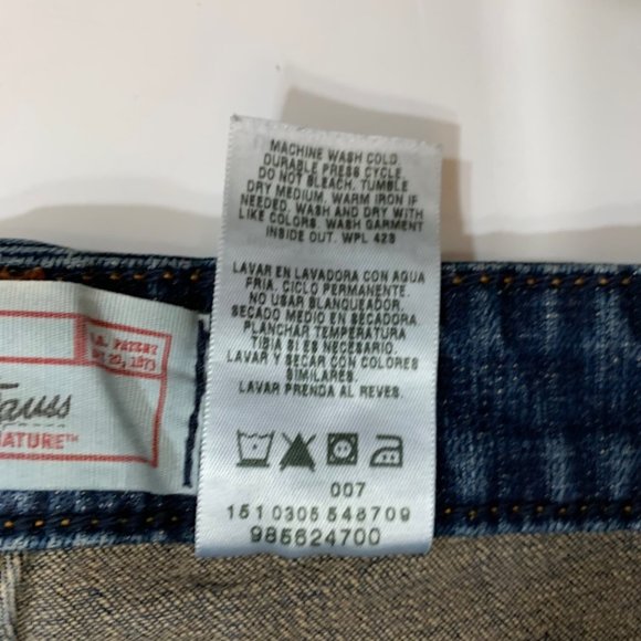 Levis Strauss Stretch Womens Jeans Misses Size 16 Blue Flap Pocket Boot Cut - Picture 10 of 16